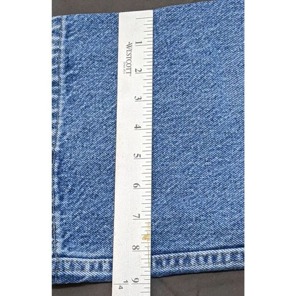 Rustler Mens 1970s Boot Cut Blue Jeans Medium Wash Denim Cotton USA 42x30 West - Picture 9 of 13